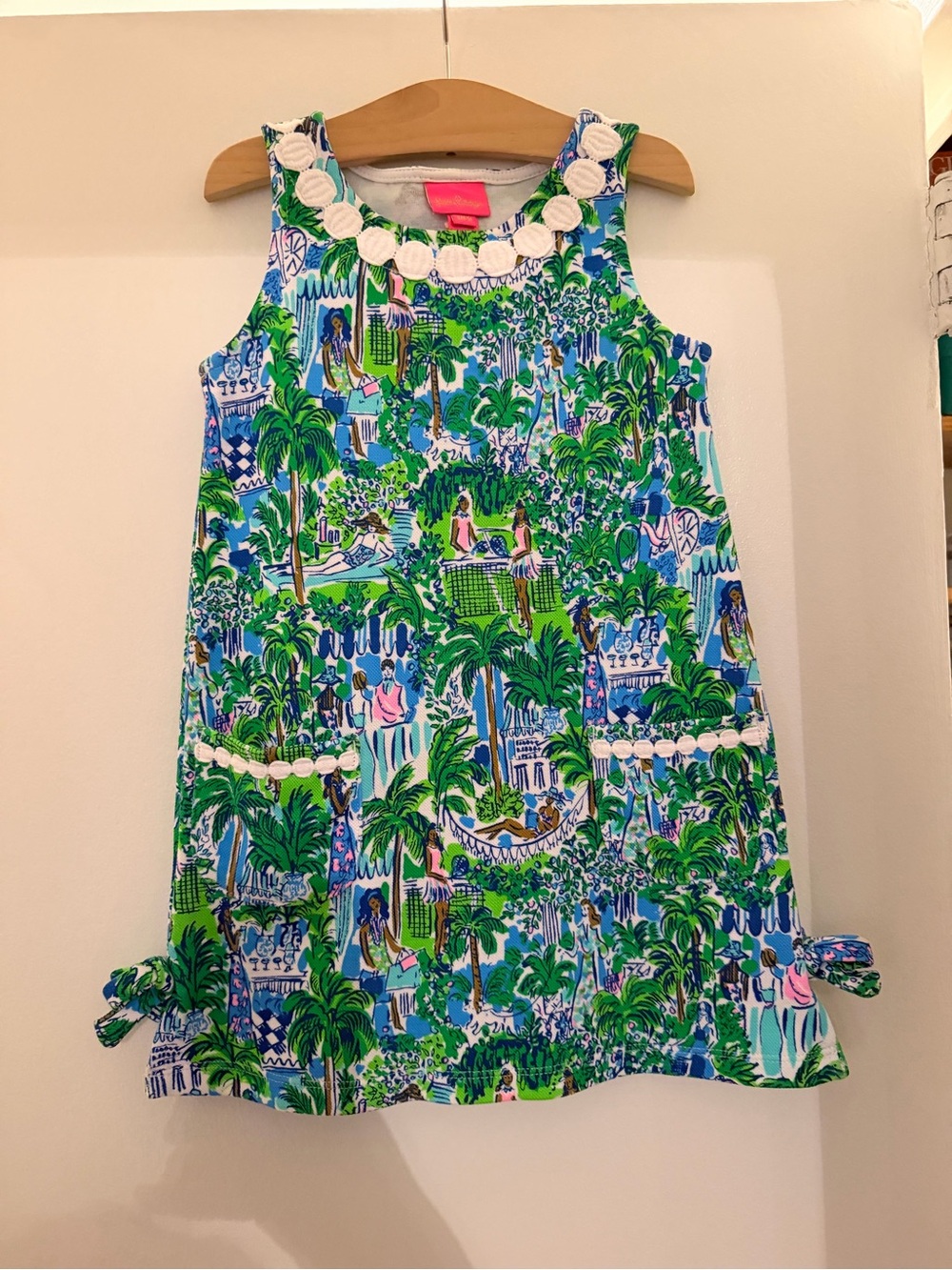 Lilly Pulitzer Sprout Green Lilly on Holiday Shirt Dress in Green and Blue